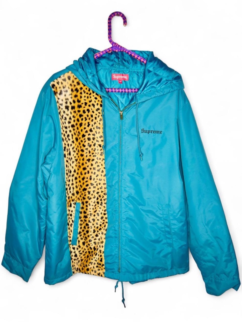 Authentic Supreme Cheetah Hooded Station Jacket 2019